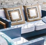 Benzo Geometric Reversible Indoor/Outdoor Square Pillow