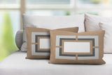 Benzo Geometric Reversible Indoor/Outdoor Rectangular Pillow