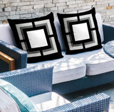 Benzo Geometric Reversible Indoor/Outdoor Square Pillow
