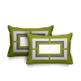 Benzo Geometric Reversible Indoor/Outdoor Rectangular Pillow