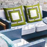 Benzo Geometric Reversible Indoor/Outdoor Square Pillow