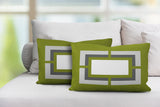 Benzo Geometric Reversible Indoor/Outdoor Rectangular Pillow