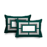 Benzo Geometric Reversible Indoor/Outdoor Rectangular Pillow