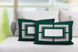 Benzo Geometric Reversible Indoor/Outdoor Rectangular Pillow