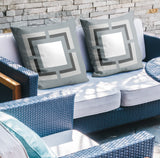 Benzo Geometric Reversible Indoor/Outdoor Square Pillow