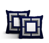 Benzo Geometric Reversible Indoor/Outdoor Square Pillow
