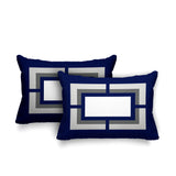 Benzo Geometric Reversible Indoor/Outdoor Rectangular Pillow