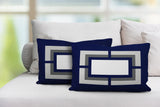 Benzo Geometric Reversible Indoor/Outdoor Rectangular Pillow