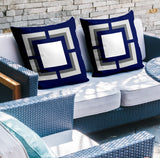 Benzo Geometric Reversible Indoor/Outdoor Square Pillow