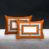 Benzo Geometric Reversible Indoor/Outdoor Rectangular Pillow