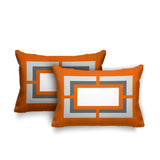 Benzo Geometric Reversible Indoor/Outdoor Rectangular Pillow