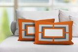 Benzo Geometric Reversible Indoor/Outdoor Rectangular Pillow