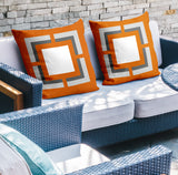 Benzo Geometric Reversible Indoor/Outdoor Square Pillow