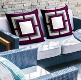 Benzo Geometric Reversible Indoor/Outdoor Square Pillow