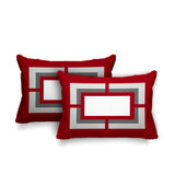 Benzo Geometric Reversible Indoor/Outdoor Rectangular Pillow