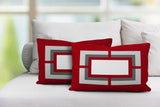 Benzo Geometric Reversible Indoor/Outdoor Rectangular Pillow
