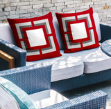Benzo Geometric Reversible Indoor/Outdoor Square Pillow