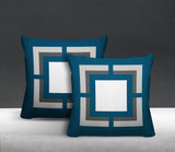 Benzo Geometric Reversible Indoor/Outdoor Square Pillow