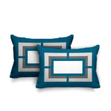 Benzo Geometric Reversible Indoor/Outdoor Rectangular Pillow