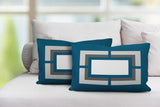 Benzo Geometric Reversible Indoor/Outdoor Rectangular Pillow