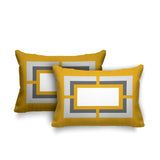 Benzo Geometric Reversible Indoor/Outdoor Rectangular Pillow