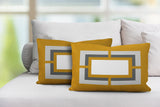 Benzo Geometric Reversible Indoor/Outdoor Rectangular Pillow