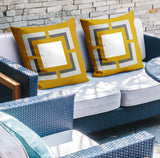 Benzo Geometric Reversible Indoor/Outdoor Square Pillow