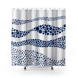 Bia Shower Curtain in Navy Blue