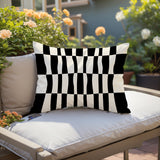 Bianca Abstract Outdoor Reversible Throw Rectangular Pillow
