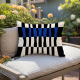 Bianca Abstract Outdoor Reversible Throw Rectangular Pillow