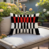 Bianca Abstract Outdoor Reversible Throw Rectangular Pillow