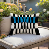 Bianca Abstract Outdoor Reversible Throw Rectangular Pillow