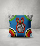PolyTwill Hand Sign Square Indoor/Outdoor Throw Pillow