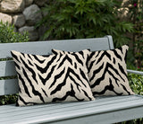 Billi Zebra Print Indoor/Outdoor Reversible Rectangular Pillow