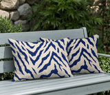 Billi Zebra Print Indoor/Outdoor Reversible Rectangular Pillow