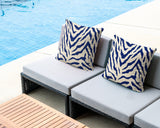 Billi Zebra Print Indoor/Outdoor Reversible Square Pillow