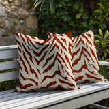 Billi Zebra Print Indoor/Outdoor Reversible Square Pillow