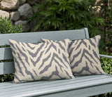 Billi Zebra Print Indoor/Outdoor Reversible Rectangular Pillow