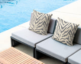Billi Zebra Print Indoor/Outdoor Reversible Square Pillow