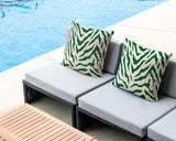 Billi Zebra Print Indoor/Outdoor Reversible Square Pillow