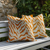 Billi Zebra Print Indoor/Outdoor Reversible Square Pillow