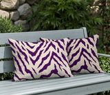 Billi Zebra Print Indoor/Outdoor Reversible Rectangular Pillow