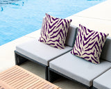 Billi Zebra Print Indoor/Outdoor Reversible Square Pillow