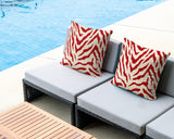 Billi Zebra Print Indoor/Outdoor Reversible Square Pillow