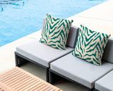 Billi Zebra Print Indoor/Outdoor Reversible Square Pillow