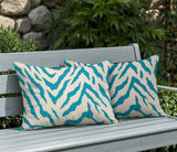Billi Zebra Print Indoor/Outdoor Reversible Rectangular Pillow