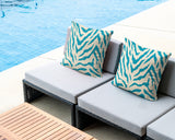 Billi Zebra Print Indoor/Outdoor Reversible Square Pillow