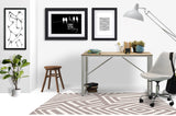Bilo low pile chair mat in Beige