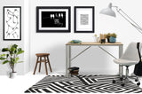 Bilo low pile chair mat in Black