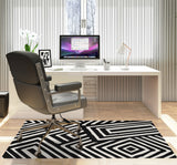 Bilo low pile chair mat in Black